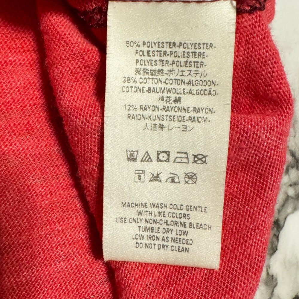 FREE PEOPLE We The Free Red My Boyfriend's Tee Cropped Oversized - Picture 5 of 7